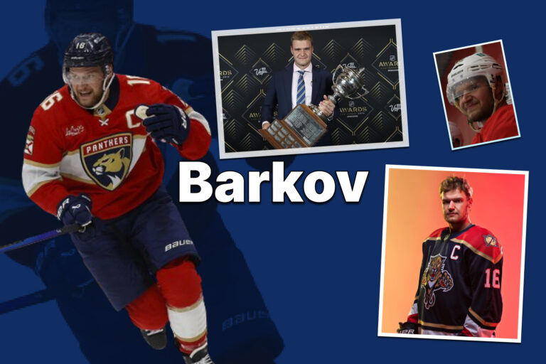 Kuvakollaasi Aleksander Barkov urasta